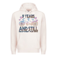 Pale Pink 9 Years And Still Enjoying The Ride Premium Hoodie - Bettercallsaul