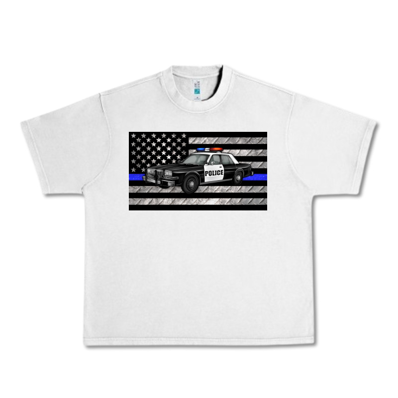 Thin Blue Line Police Car Sippy Cup Urban Heavy Tee by Artiststas | Teevron