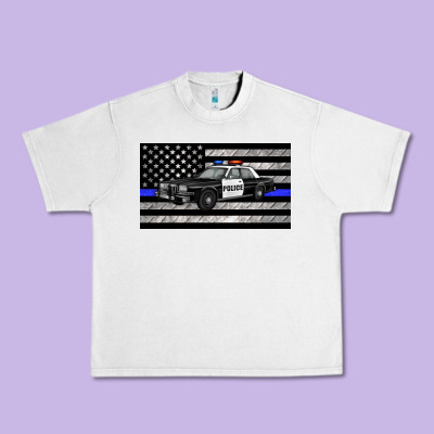 Thin Blue Line Police Car Sippy Cup Urban Heavy Tee Designed By Artiststas