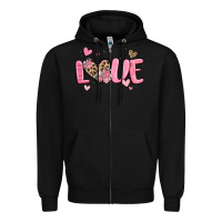 Black love valentines day Zipper Hoodie - MaliasSmallBusiness