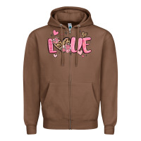 Chestnut love valentines day Zipper Hoodie - MaliasSmallBusiness