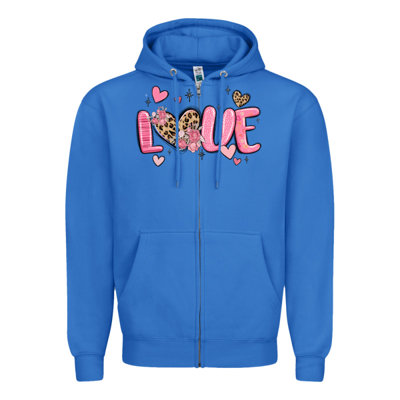Love Valentines Day Zipper Hoodie by MaliasSmallBusiness | Teevron