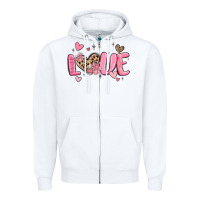 White love valentines day Zipper Hoodie - MaliasSmallBusiness