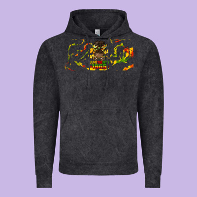Juneteenth Afro Messy Bun Libbey Glass Vintage Hoodie Designed By Hra Design Shop