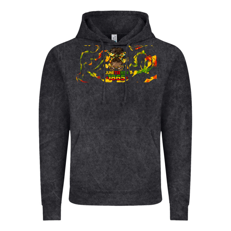 Juneteenth Afro Messy Bun Libbey Glass Vintage Hoodie by HRA Design Shop | Teevron