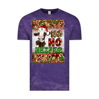 Cloud Purple Christmas Ho Ho Ho Heifer Vintage Tee - Artiststas
