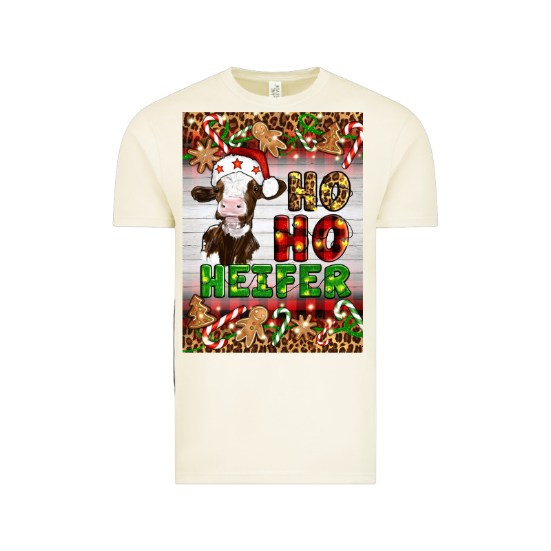 Christmas Ho Ho Ho Heifer Vintage Tee by Artiststas | Teevron