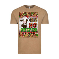 Vintage Coffee Christmas Ho Ho Ho Heifer Vintage Tee - Artiststas