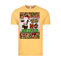 Vintage Mustard Christmas Ho Ho Ho Heifer Vintage Tee - Artiststas