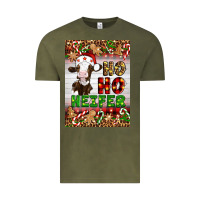 Vintage Olive Christmas Ho Ho Ho Heifer Vintage Tee - Artiststas