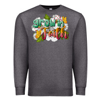 Charcoal Heather Grow In Faith Premium Sweatshirt - LillyAllenDesigns