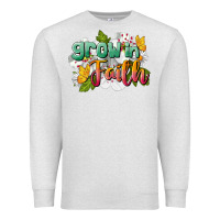 Oatmeal Heather Grow In Faith Premium Sweatshirt - LillyAllenDesigns