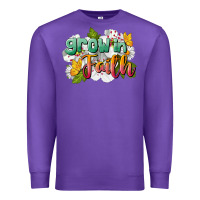 Purple Grow In Faith Premium Sweatshirt - LillyAllenDesigns