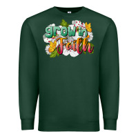 Sports Green Grow In Faith Premium Sweatshirt - LillyAllenDesigns