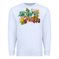 White Grow In Faith Premium Sweatshirt - LillyAllenDesigns