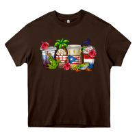 Chocolate Brown puerto rico coffee cups Heavy Core Tee - texasbilliewilder