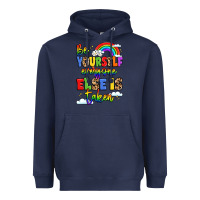 Navy be yourself everyone else in taken Heavyweight Hoodie - LillyAllenDesigns