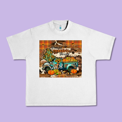 Grateful Thankful Blessed Urban Heavy Tee Designed By Jahusdesignshop