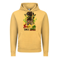 Vintage Mustard free ish since 1865 afro messy bun Vintage Hoodie - HRA Design Shop