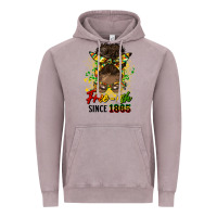 Vintage Zinc free ish since 1865 afro messy bun Vintage Hoodie - HRA Design Shop