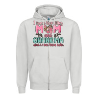 Dove Grey i have two titles mom and grandma and i rock them Zipper Hoodie - MaliasSmallBusiness