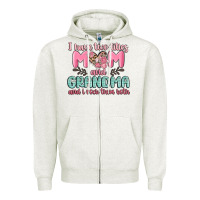Oatmeal Heather i have two titles mom and grandma and i rock them Zipper Hoodie - MaliasSmallBusiness