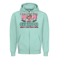 Seafoam i have two titles mom and grandma and i rock them Zipper Hoodie - MaliasSmallBusiness