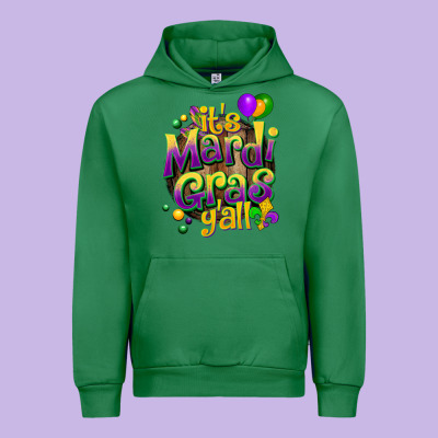 Its Mardi Gras Yall Urban Hoodie Designed By Cowgirlartshop