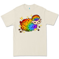Bone rainbow sheep with star Premium Tee - texasbilliewilder