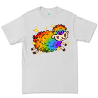 Dove Grey rainbow sheep with star Premium Tee - texasbilliewilder