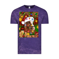 Cloud Purple Christmas horse Vintage Tee - Artiststas