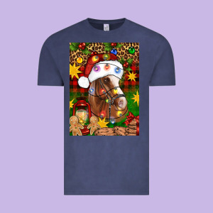 Christmas Horse Vintage Tee Designed By Artiststas