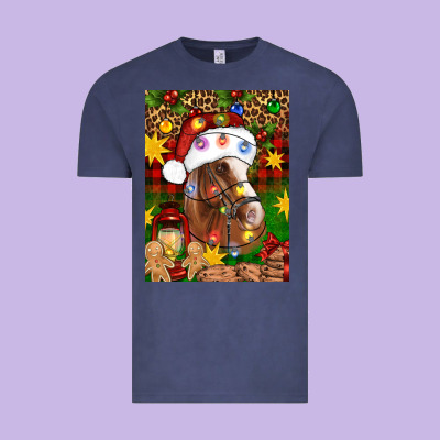 Christmas Horse Vintage Tee Designed By Artiststas