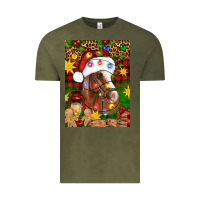 Vintage Olive Christmas horse Vintage Tee - Artiststas