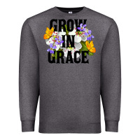 Charcoal Heather Grow In Grace Premium Sweatshirt - LillyAllenDesigns