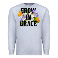 Heather Grey Grow In Grace Premium Sweatshirt - LillyAllenDesigns