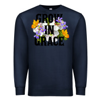 Navy Grow In Grace Premium Sweatshirt - LillyAllenDesigns