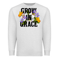 Oatmeal Heather Grow In Grace Premium Sweatshirt - LillyAllenDesigns