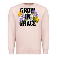 Pale Pink Grow In Grace Premium Sweatshirt - LillyAllenDesigns