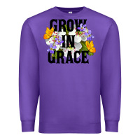 Purple Grow In Grace Premium Sweatshirt - LillyAllenDesigns