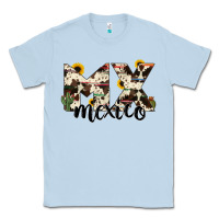 Dusty Blue mexico state cowhide serape cactus Classic Tee - RanaPortraitStore