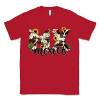Red mexico state cowhide serape cactus Classic Tee - RanaPortraitStore