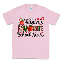 Bubblegum Pink santa's favorite  school nurse Classic Tee - AdoDesignShop