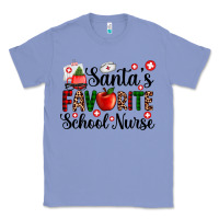Colony Blue santa's favorite  school nurse Classic Tee - AdoDesignShop