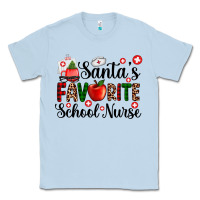 Dusty Blue santa's favorite  school nurse Classic Tee - AdoDesignShop