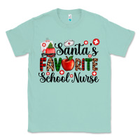 Seafoam santa's favorite  school nurse Classic Tee - AdoDesignShop
