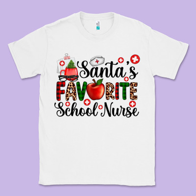 Santa's Favorite  School Nurse Classic Tee Designed By Adodesignshop