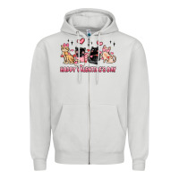 Dove Grey happy valentines day cats Zipper Hoodie - MaliasSmallBusiness