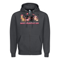 Smoke happy valentines day cats Zipper Hoodie - MaliasSmallBusiness
