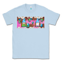 Dusty Blue Western Easter Day Gnomes With Eggs Classic Tee - Artiststas